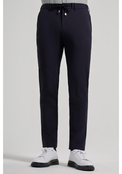 İmza Koyu Lacivert Esnek Yandan Cepli Casual Slim Fit Jogger Pantolon 1003250118 Koyu Lacivert