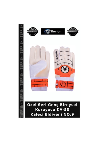 Özel Seri Genç Bireysel Koruyucu Ka-50 Kaleci Eldiveni No:9 Çok Renkli