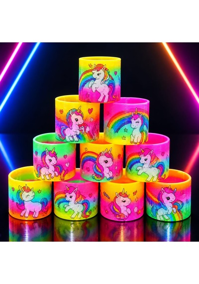 Yüksek Kalite 12 Adet Renkli Unicorn Stres Yayı Yılbaşı Hediyeleri Noel Hediyeleri Karne Hediyesi