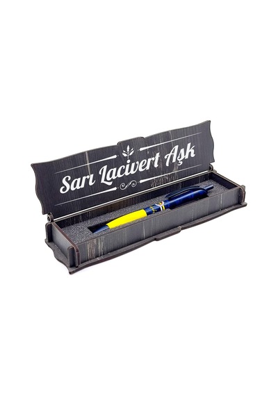 Fenerbahçe Orijinal Lisanslı Versatil Uçlu Kalem 0.7 Hediyelik Ahşap Kutulu Lacivert - Sarı