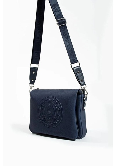 Just Polo Kadın Günlük Kullanıma Uygun Ayarlanabilir Askılı Lakoste Kumaş Şık Omuz Çantası Shopper Lacivert