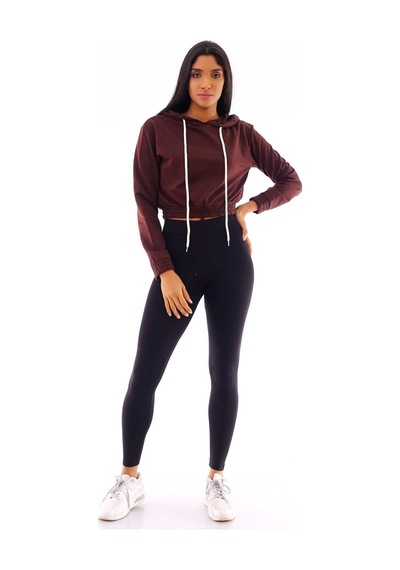 Gugus Basic Kapüşonlu Sweatshirt Acı Kahve