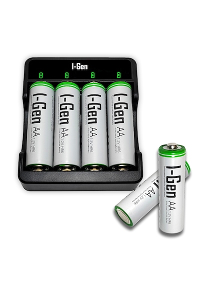 I-Gen G427 4'lü Pil Şarj Aleti + 4 Adet AA 2700 mAh Kalem Pilli Set 1.2V Ni-MH