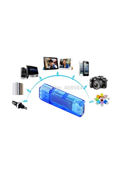 Usb Voltmetre Ampermetre Volt Amper Gerilim Ölçer Led Göstergeli