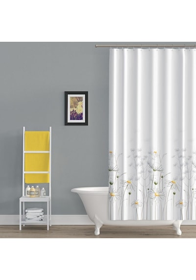 Tropik Banyo Duş Perdesi 8441 Model Çift Kanat 2X110X200Cm Çok Renkli