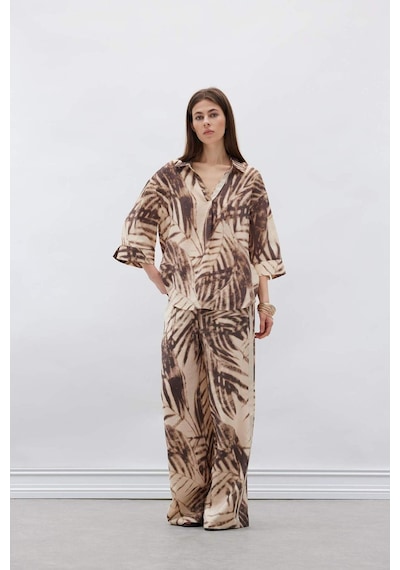 DeFacto Wide Leg Desenli Modal Kumaş Palazzo Pantolon Yüksek Bel Düz Geniş Paça E8599AX25SMBG310 DeFacto Wide Leg Desenli Modal Kumaş Palazzo Pantolon Yüksek Bel Düz Geniş Paça E8599AX25SMBG310