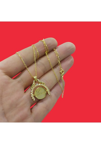 Modahilye 925 Ayar Orjinal Gümüş Aşk Kuşları Kolye Altın
