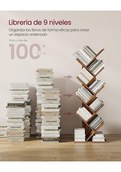 Vasagle Ağaç Kitap Rafı, 8 Katlı Ayaklı Kitaplık, Oturma Odası, Ev Ofis İçin Ahşap Raflı, Rustik Kahverengi Lbc11bx Abanoz - Beyaz Vasagle Ağaç Kitap Rafı, 8 Katlı Ayaklı Kitaplık, Oturma Odası, Ev Ofis İçin Ahşap Raflı, Rustik Kahverengi Lbc11bx Abanoz - Beyaz