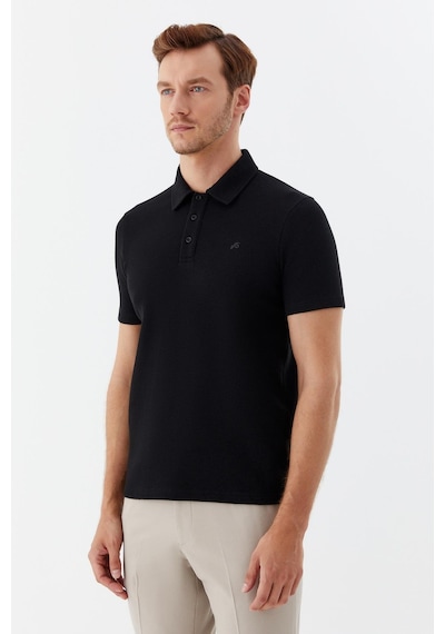Sabri Özel Erkek Siyah Normal Kesim Regular Fit Pamuklu Düğmeli Düz Polo Yaka Tişört Sabri Özel Erkek Siyah Normal Kesim Regular Fit Pamuklu Düğmeli Düz Polo Yaka Tişört