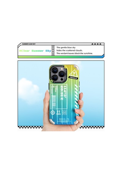 Rock Apple Uyumlu iPhone 14 Pro Max Dream Color Serisi Clear Summer Sky