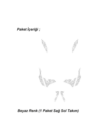 Cfmoto 250nk Orta Tattoo Desen Dövme Sticker Set Sağ Ve Sol Yeni Kasa Uyumlu Beyaz