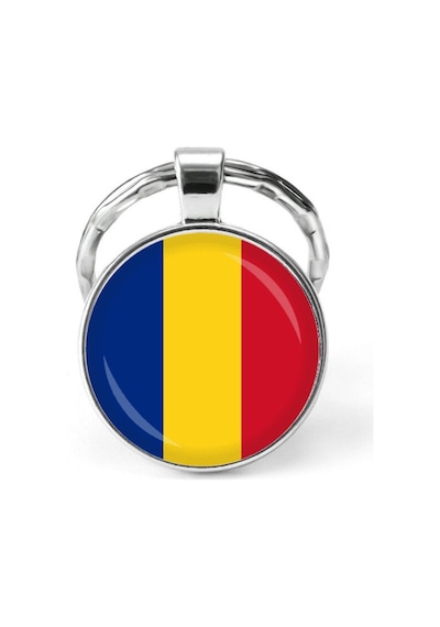 Tamgacrafts Romanya Romania Bayrağı Metal Anahtarlık Ülke Temalı Hediyelik Çok Renkli