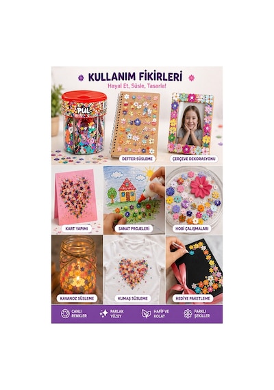 Karışık Şekilli Elişi Pulu Standlı 6 Model 90gr 1 Paket Set 2 Parlak Pul Okul Sınıf Etkinlik Resim Dekarasyon Hobi