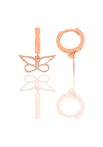 Söğütlü Silver Gümüş Sonsuza Dek Kanatlarımın Altında Küpe Barcode Gold - Rose Gold - Rodyum