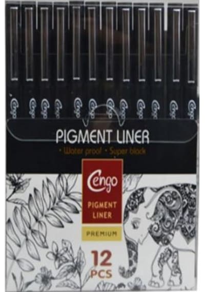 Cengo Pigment Liner Teknik Çizim Kalem Seti 12li