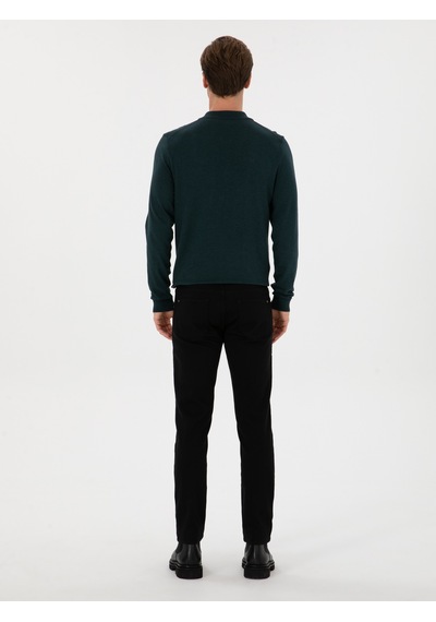 Cacharel Siyah Slim Fit Pamuk Liyosel Karışımlı Jean Pantolon