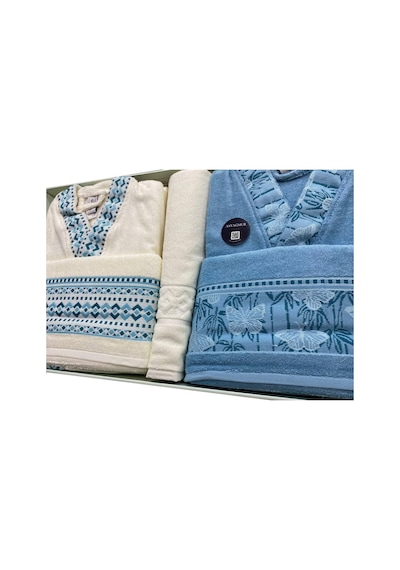 ÖZDİLEK BUTİK DREAM MAVİ KREM HAPPY SET Krem - Mavi ÖZDİLEK BUTİK DREAM MAVİ KREM HAPPY SET Krem - Mavi