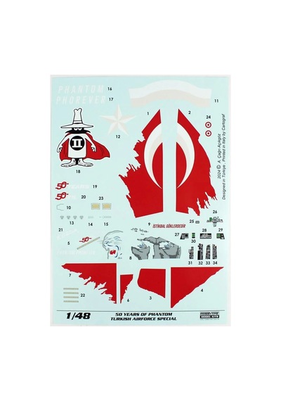 Ht077 1/48 Ölçek F-4e Phantom Iı Terminatör, 50.yıl Kutlaması Maketi