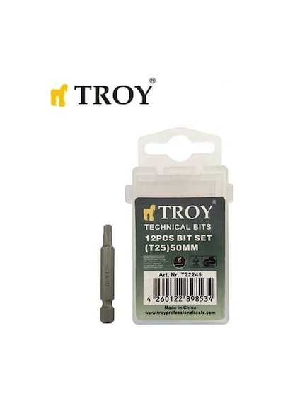 Troy 22245 Torx Bits Uç Seti T 25X50Mm