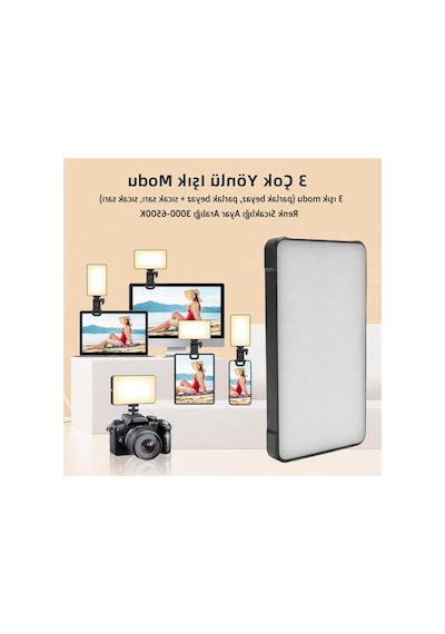 Mobil Telefon Dolgu Işığı Led Fill Light 10w 4000mah Type-c Şarjlı 3000-6500k Ayarlanabilir Parlaklık 3 Renk Modu 360 Döner Taşınabilir Video Fotoğraf Işığı Lj-s01 10c