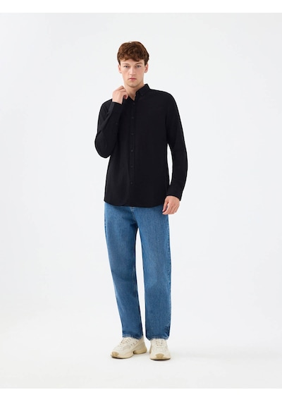 Loft Regular Fit Siyah Erkek Gömlek Lf2039536 Siyah