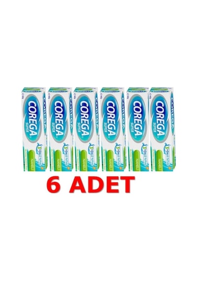 Super Diş Protez Yapıştırıcı Naneli Krem 40gr X 6adet