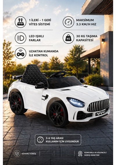 Gtr Sport 12v Akülü Araba Beyaz