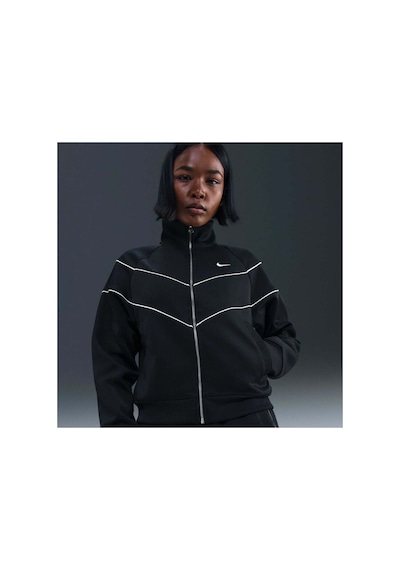 Nike Windrunner Poly Knit Jacket Kadın Siyah Ceket Siyah