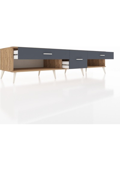 Kronos Tv Ünitesi 3 Çekmeceli 220x59x51 Çam-çam/antrasit Atlas Çam/antrasıt - Atlas Çam Kronos Tv Ünitesi 3 Çekmeceli 220x59x51 Çam-çam/antrasit Atlas Çam/antrasıt - Atlas Çam
