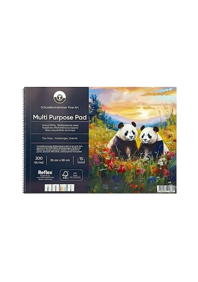 Schoellershammer Çok Amaçlı Sanatsal Spiralli Defter 200 Gr 35x50 Cm 15 Yaprak