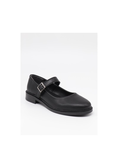 Nesilshoes Nesil Shoes Süha 250 Siyah Tokalı Balerin Kadın Babet