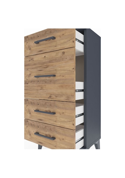 Arges Komodin 4 Çekmeceli 44x30x96 Antrasit-çam Antrasit