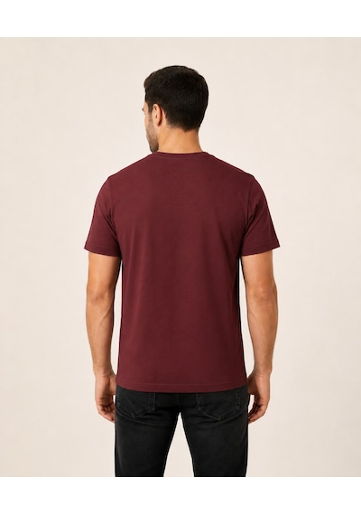Vigoss Erkek O Yaka Basıc T-shırt 3124-03370 Mürdüm