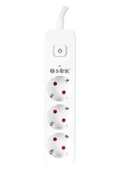 Hubrendy Sh S-link 1.5m 3'lü Anahtarlı Akım Korumalı Priz 3x1.5mm 750 Joule Spg301s 0