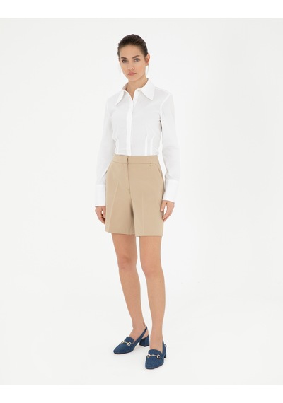Pierre Cardin Kadın Beyaz Gömlek Desenli 50284562-vr013 Beyaz