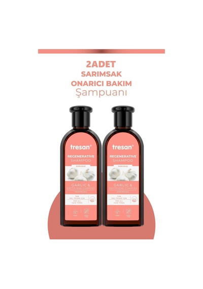 Tresan Sarımsak Onarıcı Şampuan 300 Ml 2 Adet Tüm Saçlar