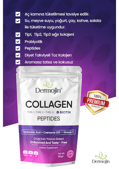 Biotin Destekli 100 G Toz Kolajen