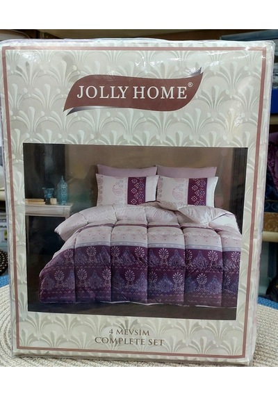 Jolly Home 4 Mevsim Çift Kişilik Kapitoneli Nevresim Takımı-sima