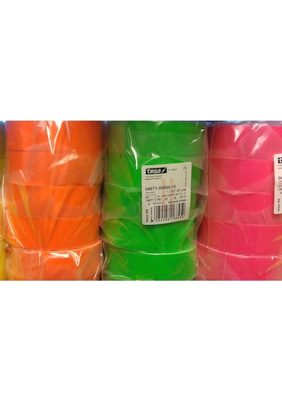 Tesa Fosforlu Bez Bant 38Mmx25Mt Pembe