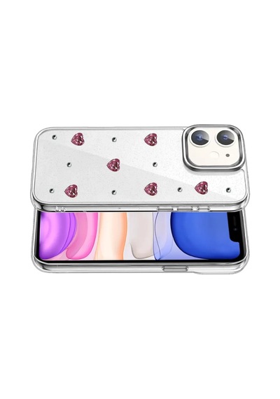 Newface Apple İphone 11 Fiyonk Desenli Kapak - Desen 3 Şeffaf