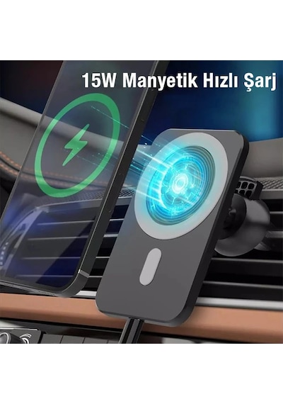 Ally N16 15w Magsafe Uyumlu Araç İçi Telefon Tutucu- 5775