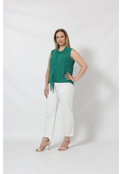 Moda Berray 3253 Kolsuz Bağlamalı Gömlek Mint Yeşili Mint