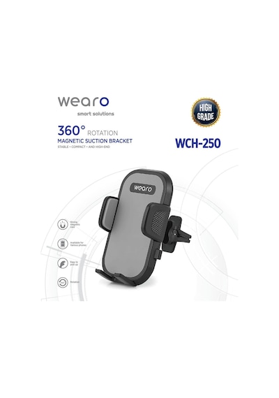 Izgaralıktan Araç Içi 360 Derece Dönen Telefon Tutucu Otomatik Telefon Tutucu - Klima Izgara İçin Wch-250