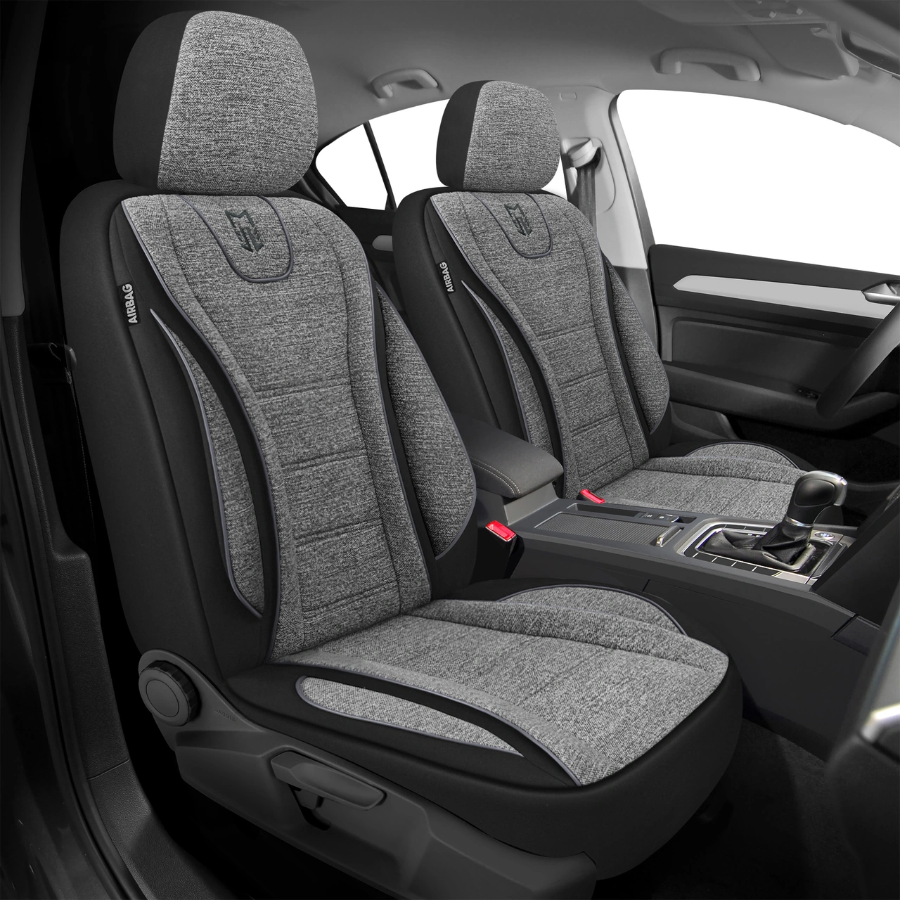 City Serisi Toyota Corolla 2014-2016 İle Uyumlu Koltuk Kılıfı, Gri-siyah
