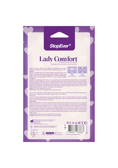 Lady Comfort Regl Ağrılarına Karş Isıtıcı Ped 2 Li Paket 2 X 2