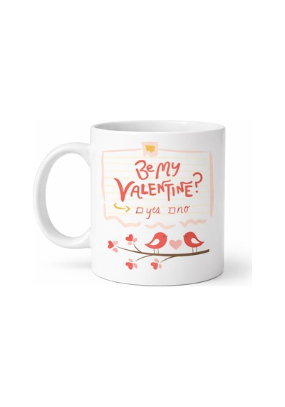 Be My Valentine Porselen Kupa Model 7 - Sevgililer Günü Hediyesi-aşk Temalı Sevimli Kupa Diğer