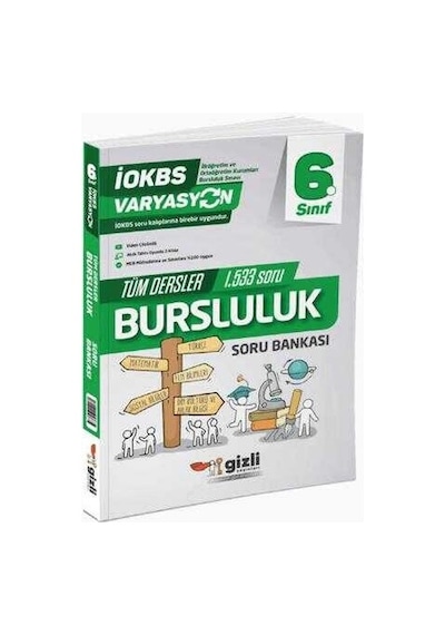 Gizli Yayınları 2025 6. Sınıf Varyasyon Bursluluk Tüm Dersler Soru Bankası