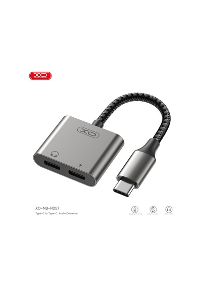 Özel Seri Tablet Müzik Kablosu Giriş Nb-r257a 2 Type-c Girişli Audio Dönüştürücü Kablo Aparat