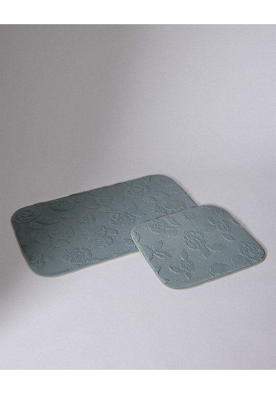 Madame Coco Frisson 2'li Banyo Paspası - Cream Sage 8684427141243 Çok Renkli