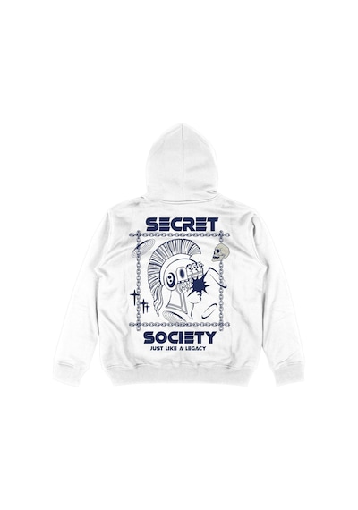Startmore Adrift Secret Beyaz Oversize Unisex Kapüşonlu Sweatshirt Hoodie Beyaz